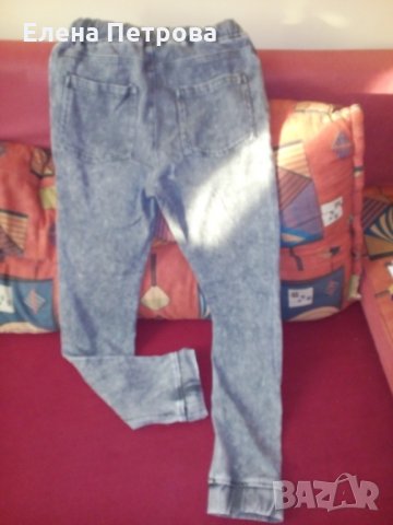 Панталон имитиращ дънки в сиво размер 150см, снимка 2 - Детски панталони и дънки - 26528157