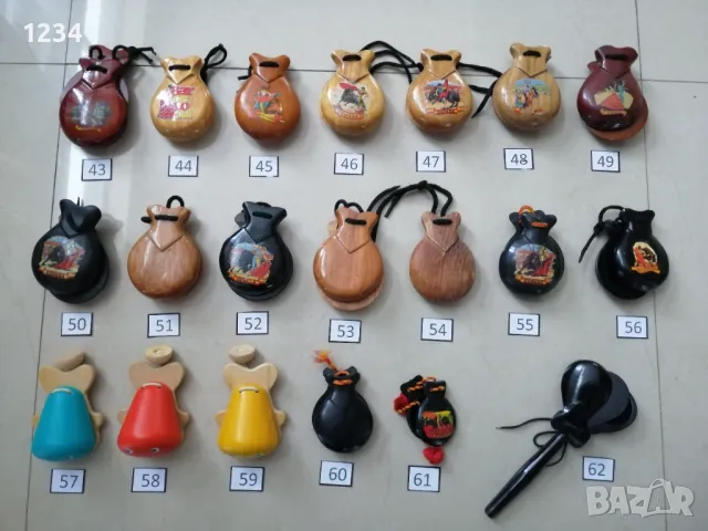 Дрънкалкаи, маракаси, кастанети. , снимка 6 - Други стоки за дома - 49188923