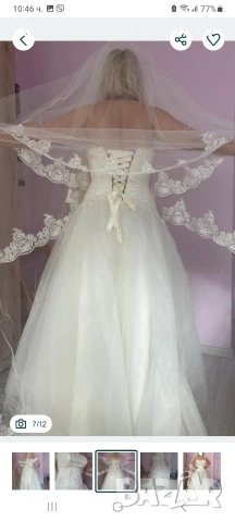 Бутикова булчинска рокля, снимка 8 - Сватбени рокли - 53119567