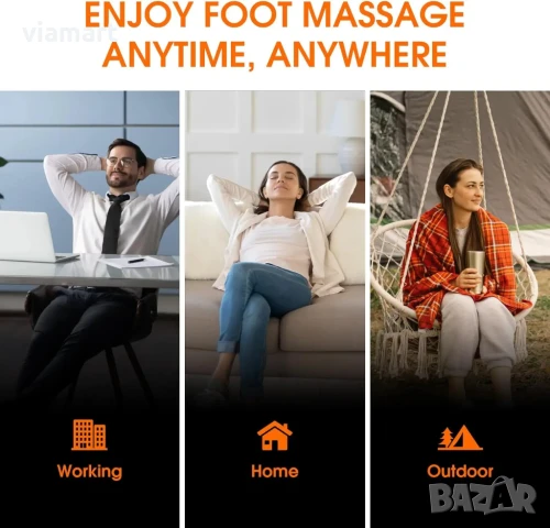 Масажор за стъпала и прасци MARFLY, 12 масажиращи топки, загряваща функция, автоматично изключване, снимка 10 - Масажори - 50526849