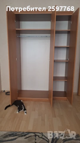 Детско обзавеждане.Единично легло с ракла,двулицев матрак и два гардероба , снимка 12 - Спални и легла - 49782940