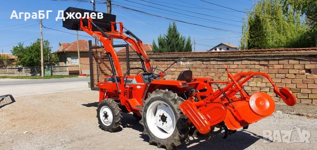 Японски трактор Kubota L1-245D с челен товарач и фреза, 4х4, 25 к.с., АграБГ Джолев, снимка 2 - Селскостопанска техника - 27186507