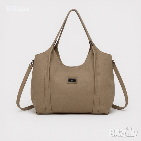 Дамска чанта от еко велур и к. – елегантен и практичен модел (бордо), снимка 16 - Чанти - 52455563