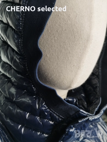 Яке Marina Militare Hooded Shiny Down Jacket – Размер L – Синьо – Отлично състояние, снимка 8 - Якета - 52799163