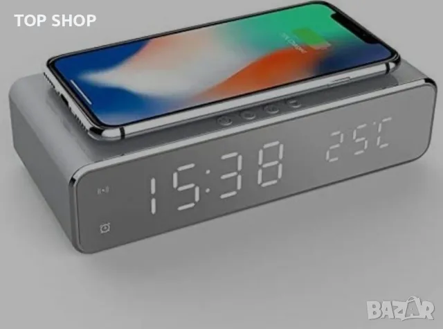 Цифров будилник,зарядно,LEDдисплей за iPhone X/XS/XR, iPhone 8, Galaxy S8/S7/S6 и други, снимка 6 - Apple iPhone - 48927099