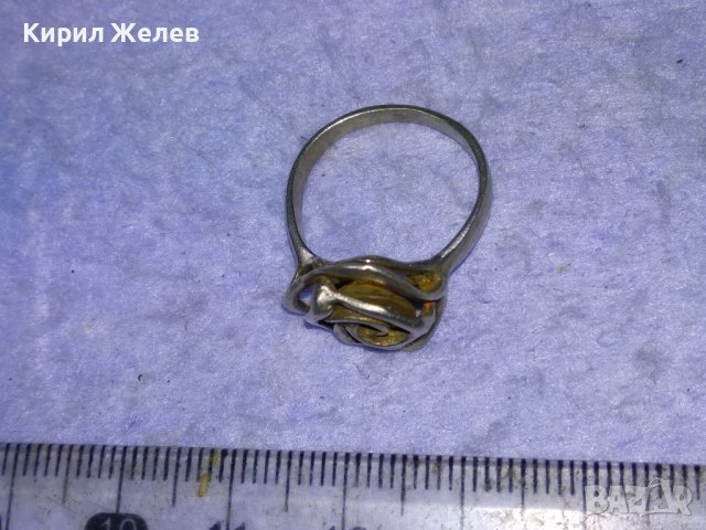 СРЕБЪРЕН РЕТРО АРТ ПРЪСТЕН РОЗА СРЕБРО 925 АЖУРНА РЪЧНА СТАРА ИЗРАБОТКА 40155, снимка 12 - Пръстени - 43226765