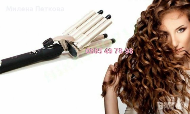 Ретро маша/преса за къдрици Sonar SN-15 с керамично покритие, къдрене, снимка 2 - Преси за коса - 37266387