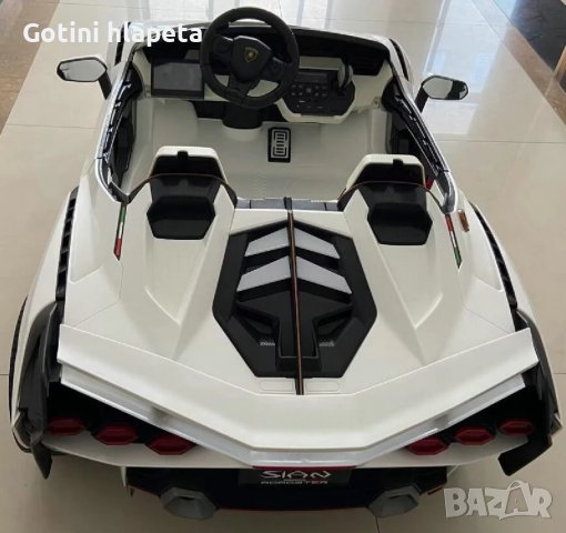 Акумулаторен Двуместна КОЛА Lamborghini SIAN 4X4 24V батерия,MP4 плейър, с меки гуми, снимка 17 - Детски велосипеди, триколки и коли - 43675180