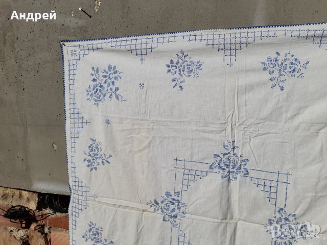 Стара бродирана покривка за маса #191, снимка 2 - Антикварни и старинни предмети - 39782095