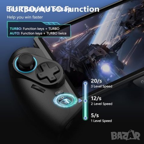 Нов Телескопичен Контролер джойстик за Switch/OLED - Турбо, Вибрации, снимка 4 - Друга електроника - 43064480