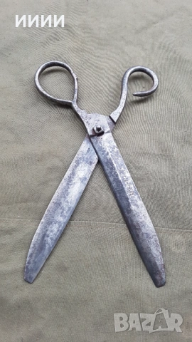Кована ножица със златни набивки 1866г, снимка 2 - Антикварни и старинни предмети - 53358813