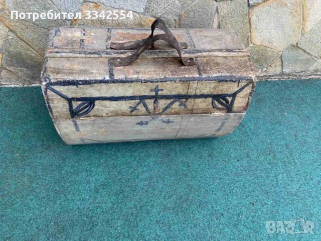 САНДЪК КУФАР ДЪРВО ОТ ЦАРСКО ВРЕМЕ, снимка 3 - Антикварни и старинни предмети - 50619560