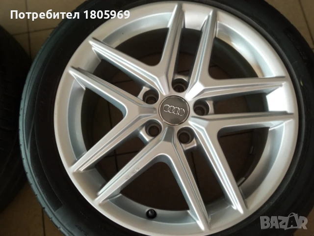 4бр. ал. джанти Audi (оригинални) 5x112, 6,5x 17 , ET28, снимка 3 - Гуми и джанти - 50651326