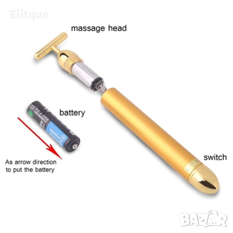 Златен стик за масаж на лицето, снимка 8 - Други - 52888632
