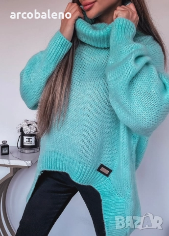 Дамски пуловер с висока яка , снимка 9 - Блузи с дълъг ръкав и пуловери - 52418144