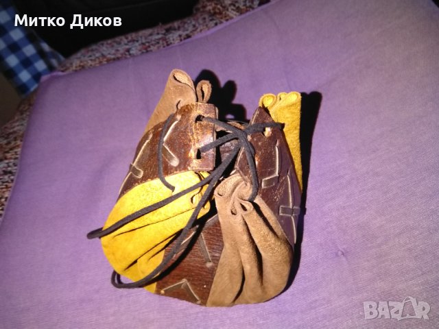 Торбичка за пендари други естествена кожа дебела Н-13см фи11см отлична, снимка 6 - Портфейли, портмонета - 43668716