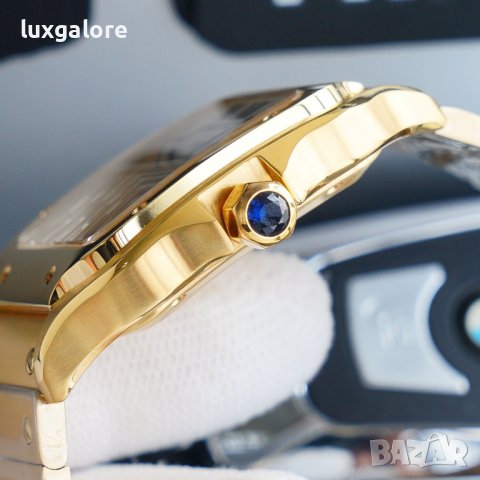 Мъжки часовник Cartier Santos de Cartier Gold с автоматичен механизъм, снимка 3 - Мъжки - 43515507