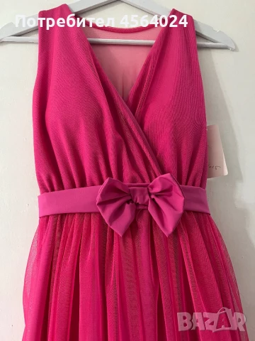 Дамска розова рокля, снимка 2 - Рокли - 51360791