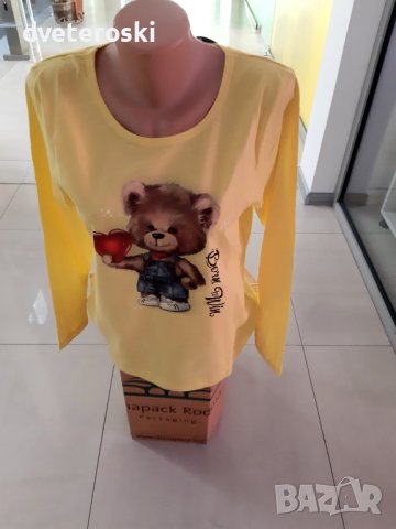 Дамска пижама с дълъг ръкав размер М, снимка 6 - Пижами - 22910950