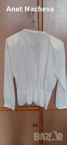 Официална дамска блуза  бяла, снимка 4 - Блузи с дълъг ръкав и пуловери - 39971507