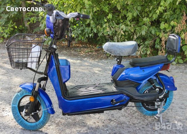Електрически скутер EcoWay модел JY 450W мотор син цвят, снимка 2 - Мотоциклети и мототехника - 44027610