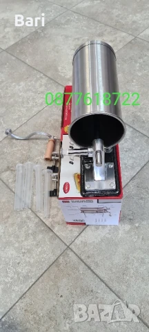 Пълначка за месо хоризонтална 4л с метална стойка, снимка 5 - Месомелачки - 34338546