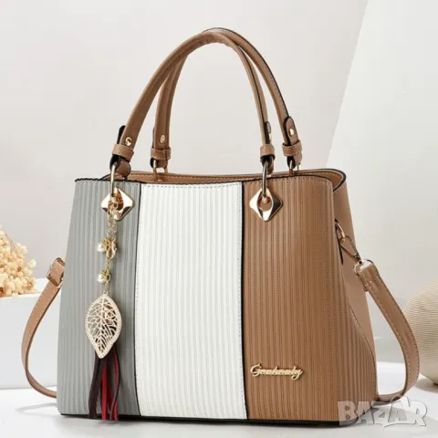 Дамска чанта Tripple Brown, снимка 3 - Чанти - 47938675