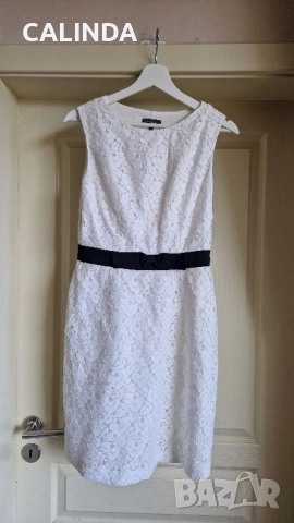Нова официална дантелена рокля с колан, снимка 2 - Рокли - 52159587