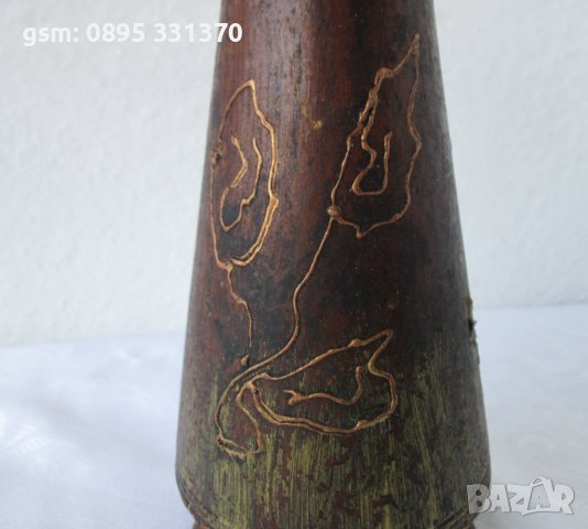 Дървена ваза, стара, снимка 9 - Вази - 40211744