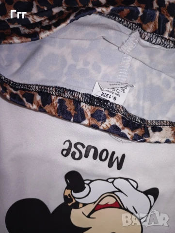 Детски комплект тениска и къси гащи Мини Маус за момиченце 9-12м 74-80см, снимка 3 - Детски комплекти - 50562441