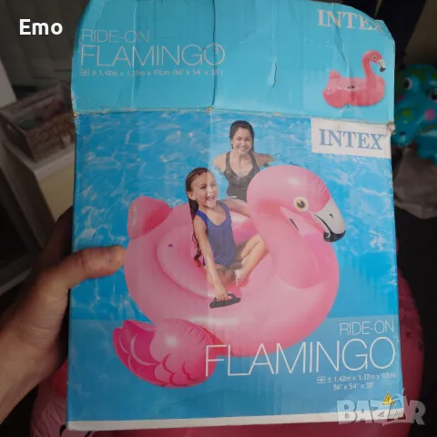 Детски надуваем дюшек фламинго INTEX, снимка 7 - Водни спортове - 50174854