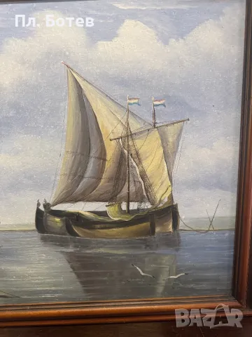 Стара маслена картина, снимка 2 - Картини - 48281610