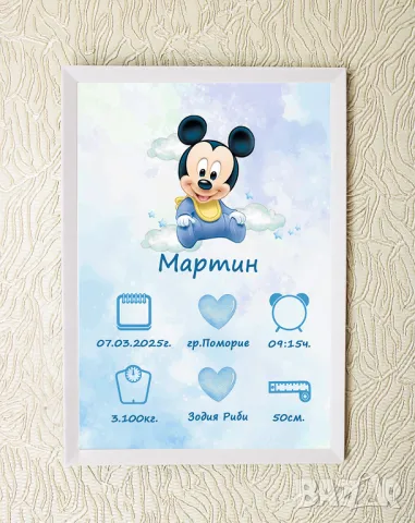 Бебешка визитка / постер, снимка 7 - Други - 46241572