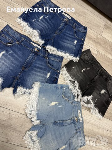 Дамски дънкови къси панталони с дантела / цветове / NEW YORKER, снимка 5 - Къси панталони и бермуди - 38978103