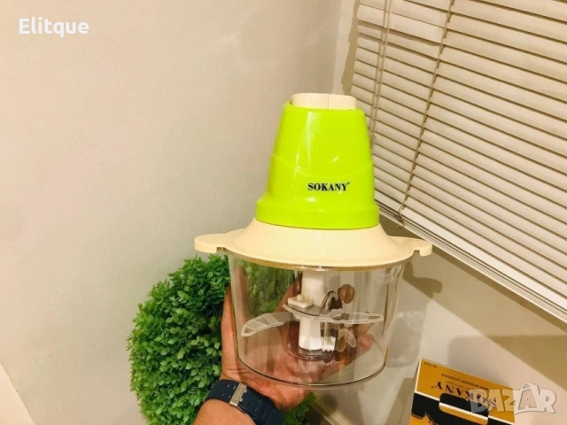 Компактен мултифункционален кухненски чопър с 4 S-образни остриета 🥗, снимка 4 - Други - 53246850