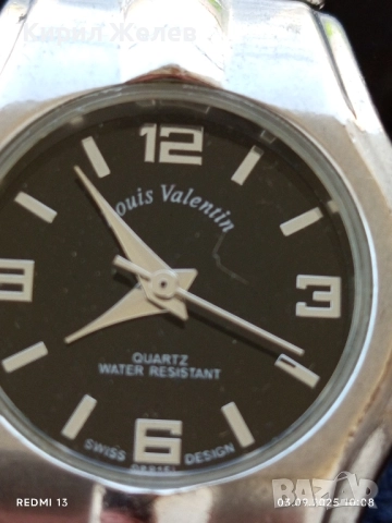 Елегантен дизайн дамски часовник Louis Valentin Quartz Swiss Design фин 38763, снимка 3 - Дамски - 51588258