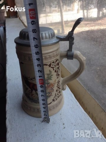 Старя рядка колекционерска халба за бира WMF ловна тематика, снимка 6 - Антикварни и старинни предмети - 53432077