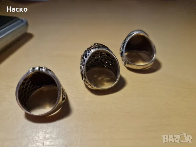 османски пръстен 925 сребро 3 броя, снимка 6 - Пръстени - 48631568