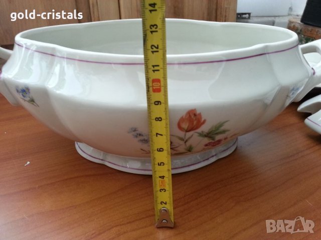 Стар български порцелан супник, снимка 8 - Антикварни и старинни предмети - 33423006