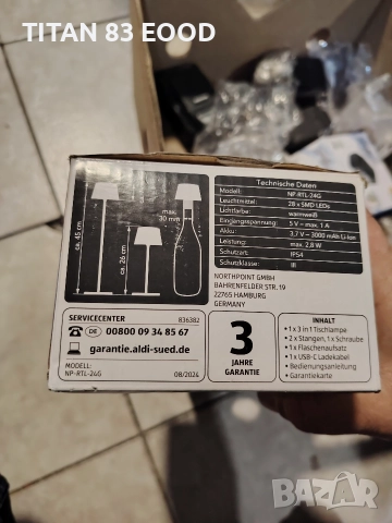 casalux LED акумулаторна настолна лампа 3 в 1 , снимка 3 - Лед осветление - 52929811