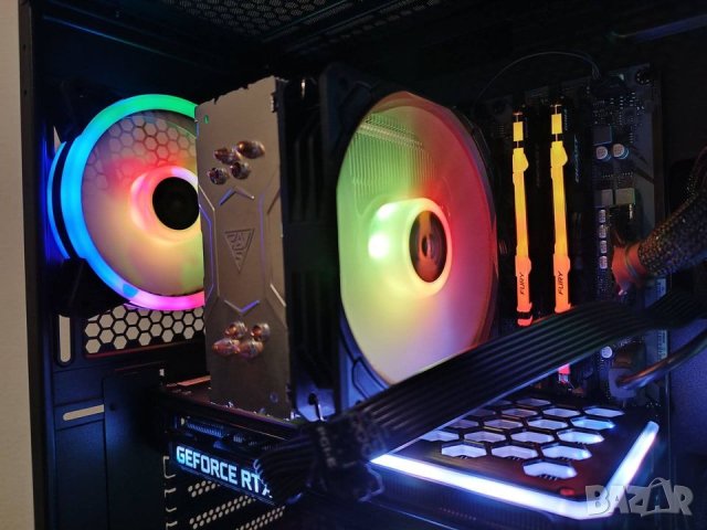 Компютър За Игри! RTX 3060ti 8GB, AMD Ryzen 5 5600, SSD 500GB, 16RAM, снимка 2 - Геймърски - 39527022