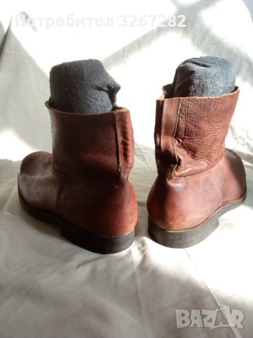 Ботуши, Военни, Естествена Кожа, Къси Кончови, снимка 6 - Антикварни и старинни предмети - 44068875