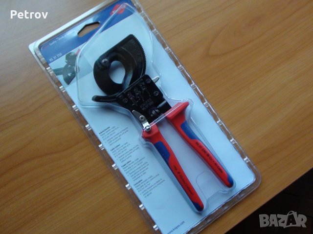 KNIPEX 95 31 250 - PROFI Кабелна Ножица 32mm/240mm²!! ЧИСТО НОВА !! ORIGINAL KNIPEX Made in Germany!, снимка 14 - Клещи - 32161293
