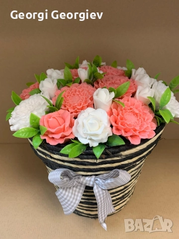 цветя изработени с глицеринов ароматен сапун и Българска роза 🌹 Стара Загора Център ., снимка 14 - Изкуствени цветя - 52838977