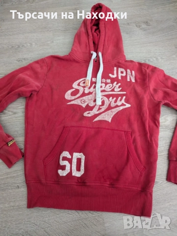 Мъжки суичър Superdry Hooded Sweatshirt Hoodie Hoody Size L Large, снимка 7 - Суичъри - 52188230