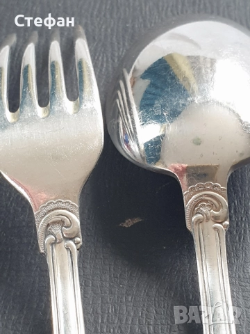 Комплект посребрени прибори, снимка 9 - Антикварни и старинни предмети - 51941477