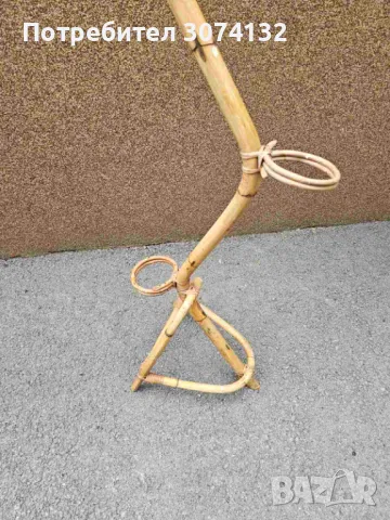 Стойка за цветя от естествен бамбук, снимка 2 - Други - 47367559