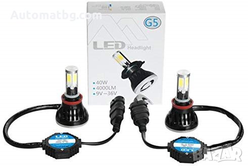 Комплект LED Лед Диодни Крушки за фар Automat, G5 H1 - 80W. 8000 Lm 200% по ярка светлина