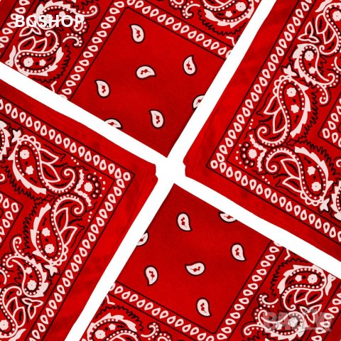 Бандана - Хип Хоп шал - Червен, снимка 9 - Шалове - 28410823