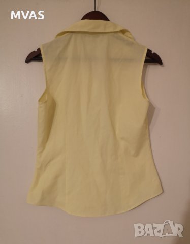 Нова дамска риза без ръкави  S размер светло жълта, снимка 2 - Ризи - 36906420